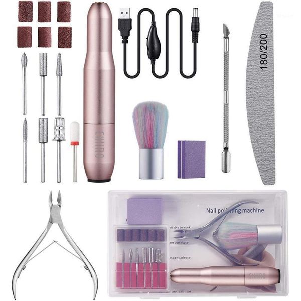 

nail art kits machine drill electric file exfoliating cuticles processing high speed rotating mobile convenient low vibration noise1
