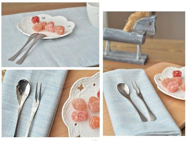 

table napkin 4pcs/lot 30x45cm heavy poly / linen dishtowel kitchen towel dish cleaning cloth tea ultra durable pano de prato
