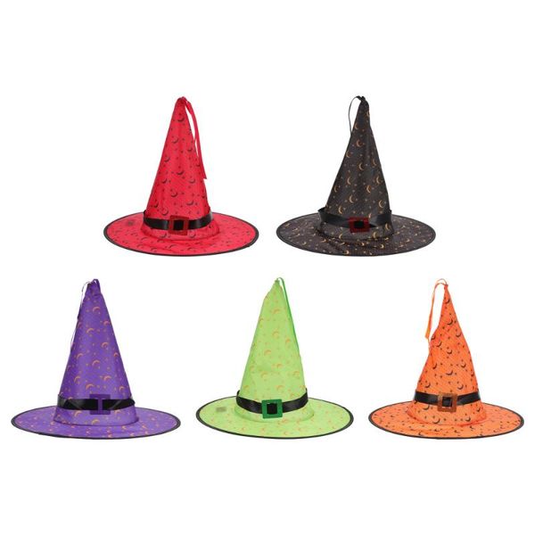

party decoration 5pcs witch hats with lights flashing caps decorative