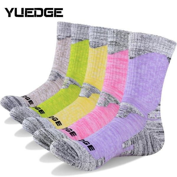 

sports socks yuedge 2021 5 pairs women professional brand sport outdoor road bicycle socks/mountain bike socks/racing cycling, Black