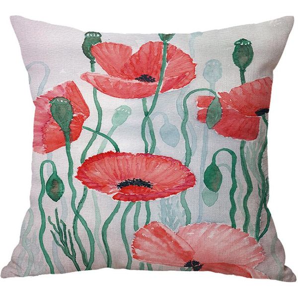 

fashion flowers series cotton linen home decoration sofa pillow bed cushion cover office lunch break car pillowcover cushion/decorative