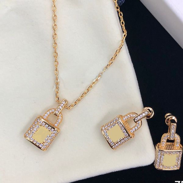 

gold necklace and earrings for womens letter l necklace pendant luxurys designers designer jewelry hope pearl earrings with box d2109072z, Silver