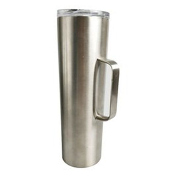 

30oz skinny tumbler with handle stainless steel double wall wine glasses vacuum insulated coffee mug outdoor travel mug a03