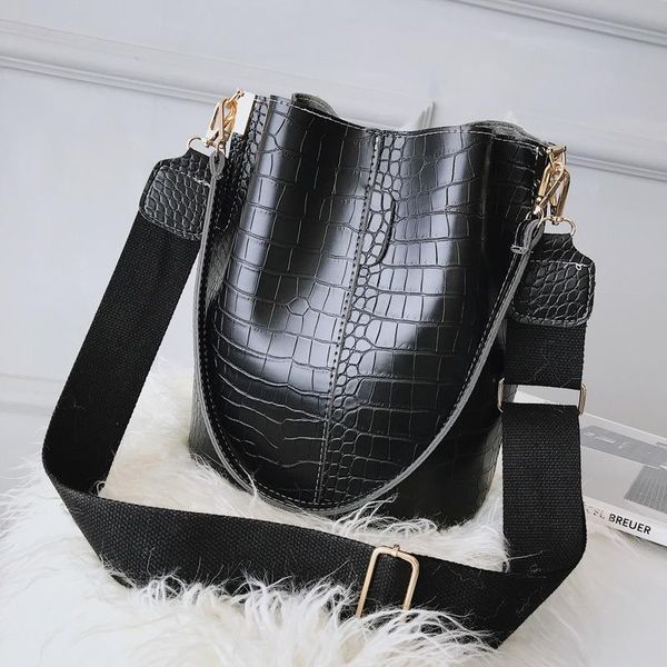 

evening bags crocodile crossbody bag for women shoulder brand designer luxury pu leather bucket handbag
