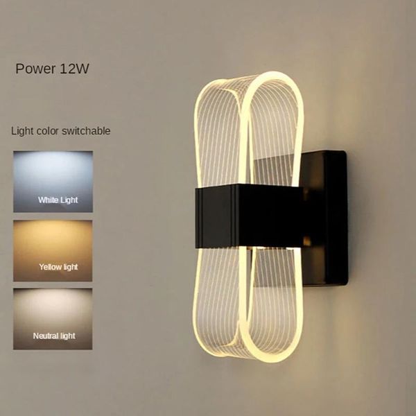 

wall lamp modern led gold nordic style sconce lighting fixture corridor dining living bathroom acrylic indoor home decor light