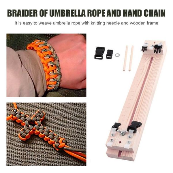 

wood paracord jig bracelet maker wristband knitting tool diy bracel outdoor gadgets