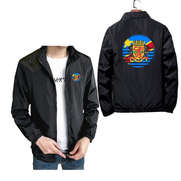 

men's jackets democratic republic of congo gift jacket men autumn long sleeve casual windbreaker coat male oversized harajuku streetwea, Black;brown