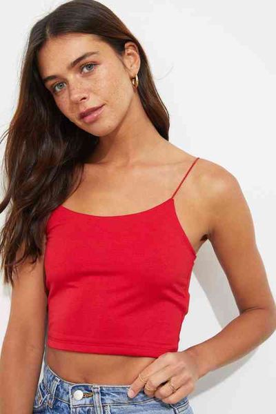 Trendyol Strappy Trackted Crop Top Undershirt 2021 Verão Primavera Casual Cotton T-Shirt das Mulheres Blusa Casual Qualidade Moda Tops Mulheres G220228