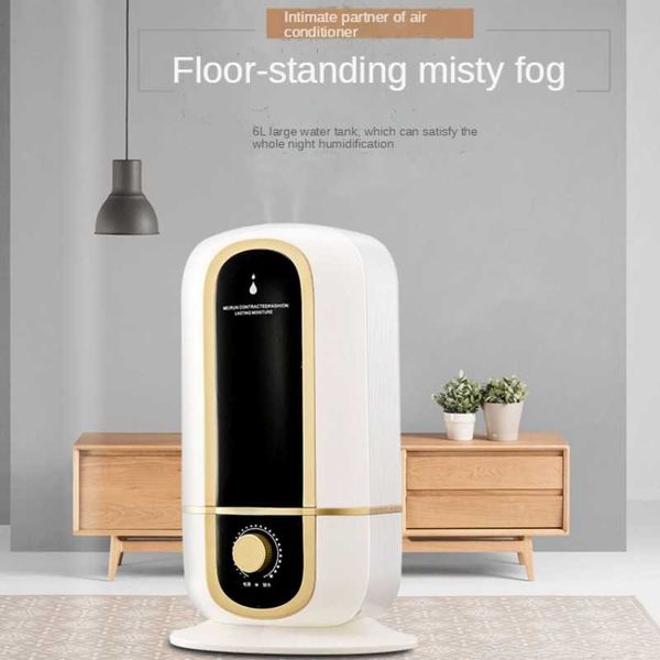 

humidifiers home appliances white 6l water tank ultrasonic air humidifier 350ml/h smart personal spray mist fogger
