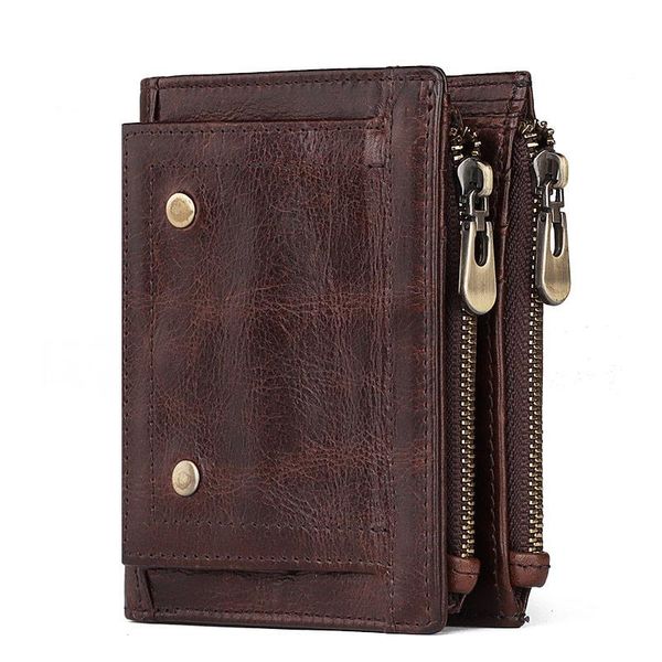 

wallets genuine leather men's purse wallet credit business card holders vintage brown purses high quality, Red;black
