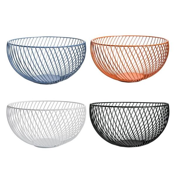 

kitchen storage & organization fruit basket container bowl metal wire drain rack vegetable holder snack tray table