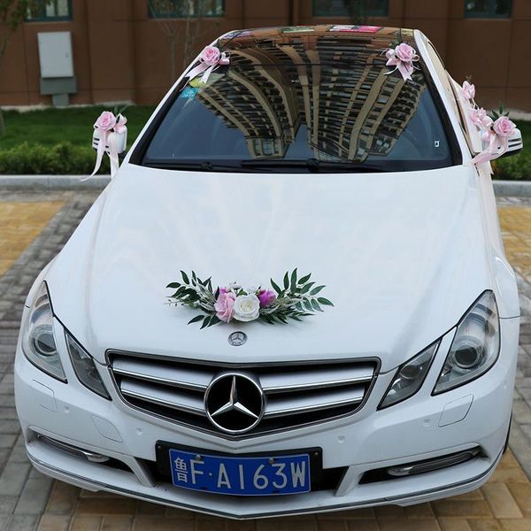 

sashes married deputy car decoration set a wedding convoy arrangement simulation rose customization