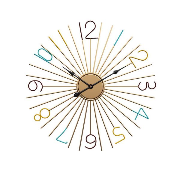 

wall clocks nordic clock modern metal gold click mechanism art living room creative 3d duvar saati home decoration gift fz545