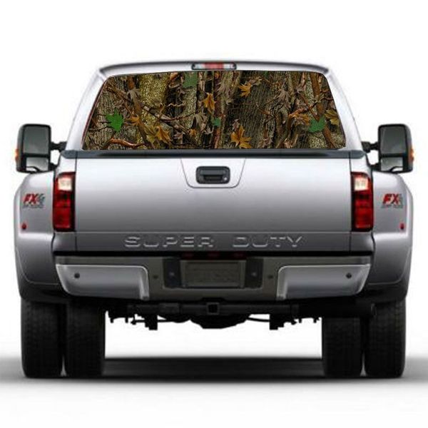 

1pc camo oak ambush rear window graphic decal tint sticker truck suv ute camouflage