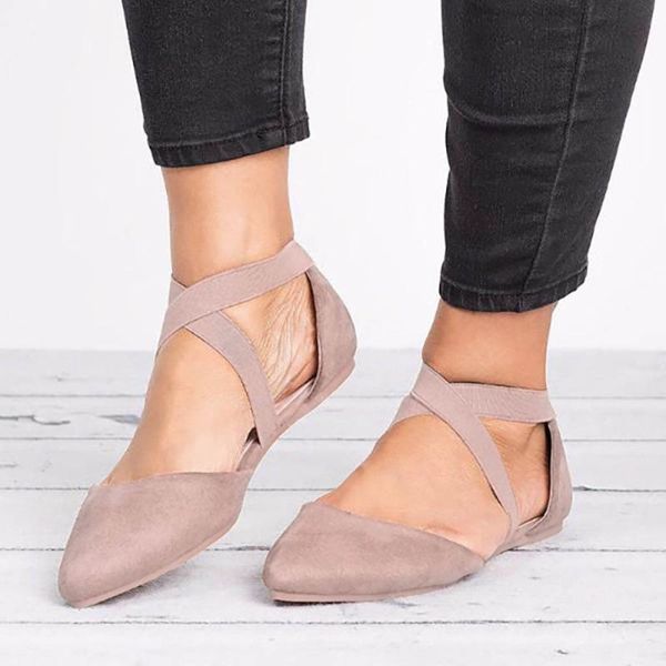 

fashion women shoes sandals gils ladies pointed toe flat leopard casual single comfortable zapatilla mujer *, Black