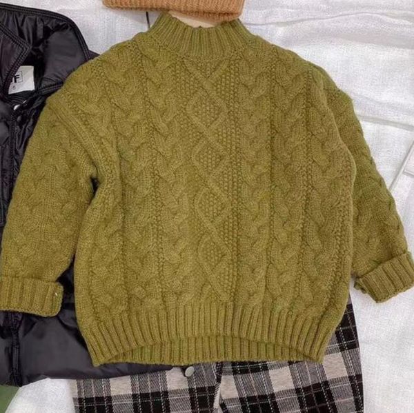 

pullover 2021 arrival girls boys knitted sweaters winter full sleeve fashion kids sweater 2-8 years hs609, Blue