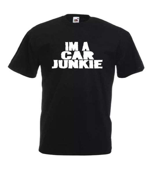 

im a car junkie xmas gift idea mens women funny t-shirt, White;black