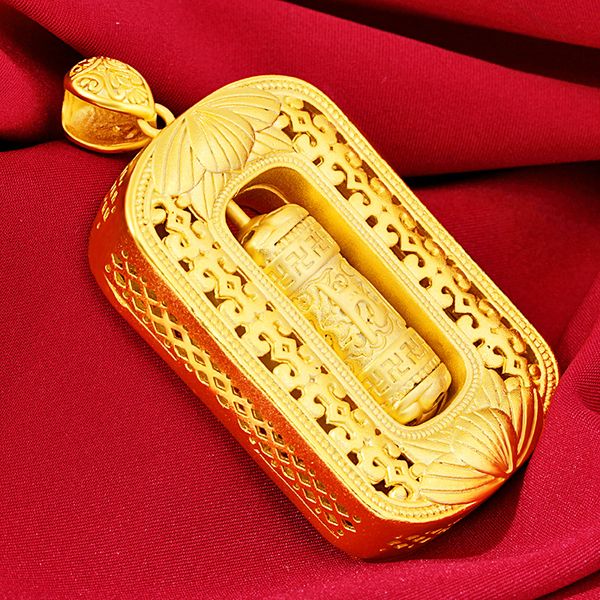 

classic heritage pendant 18k yellow gold filled women men solid jewelry gift geometry shaped accessories, Silver