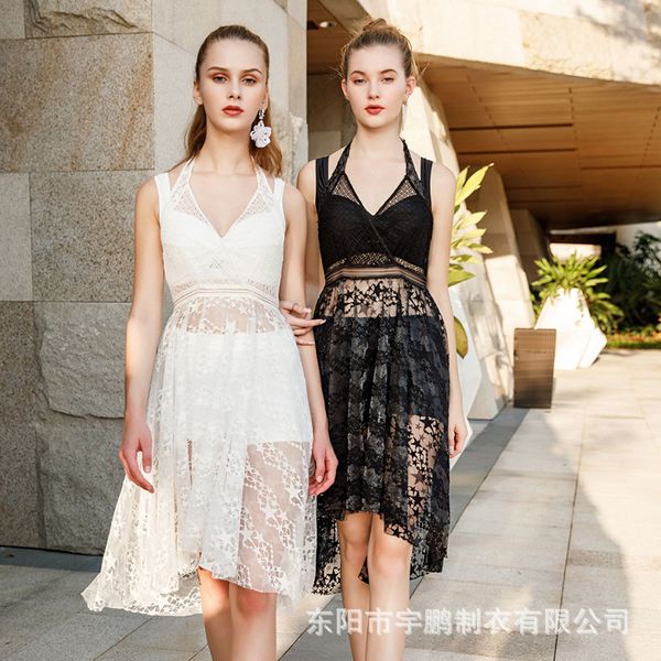 

women's swimsuit 2021 split flat angle bikini three piece set, Black;white