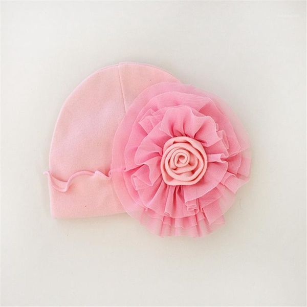 

caps & hats cute princess baby girls 3d flower cotton solid hat cap bonnet 0-1 years casual1, Yellow