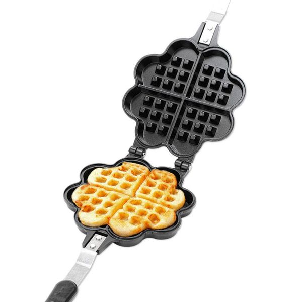 

heart shape household kitchen non-stick waffle maker pan mould mold press plate baking tool making cake make moulds