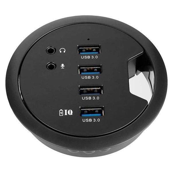 

hubs usb3.0 hub splitter with 3.5mm mic jack/bc 1.2 usb , 5v/2a for