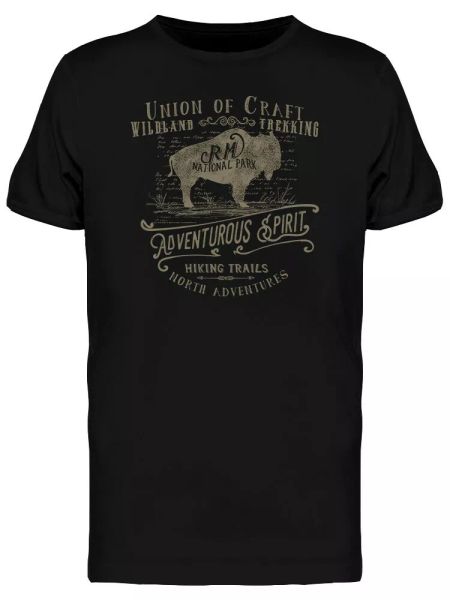 

rm national park vintage graphic men's tee -image by shutterstock, White;black