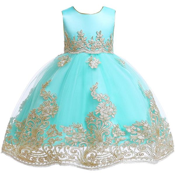 

baby girls dress kids pageant lace embroidery dresses toddler formal princess sukienki dla dziewczynek vestidos girl's, Red;yellow