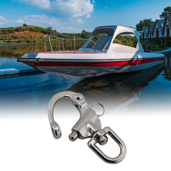 

pool & accessories 2pcs 128mm stainless steel mini fixed snap shackle quick release shackles with round ring marine boat rigging hardware