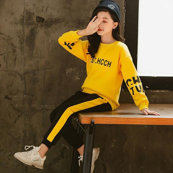 

mudipanda girls clothes autumn long sleeve shirts pants suits kids teen children clothing sets 5 7 8 9 10 12, White