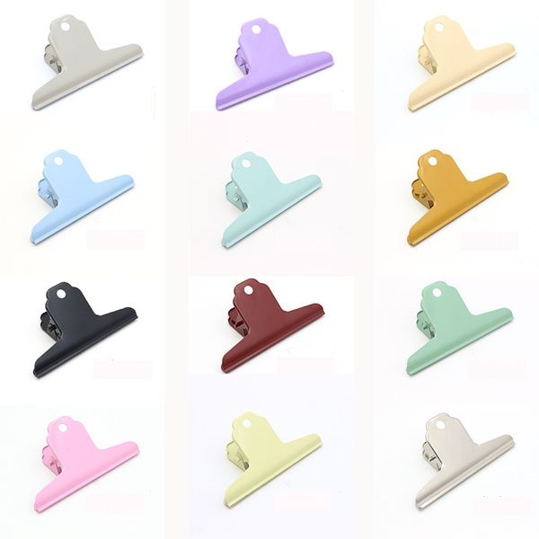 Edelstahl Bull Clips Rainbow Color Paper File Clamps Büro Schul Schreibwaren Liefert