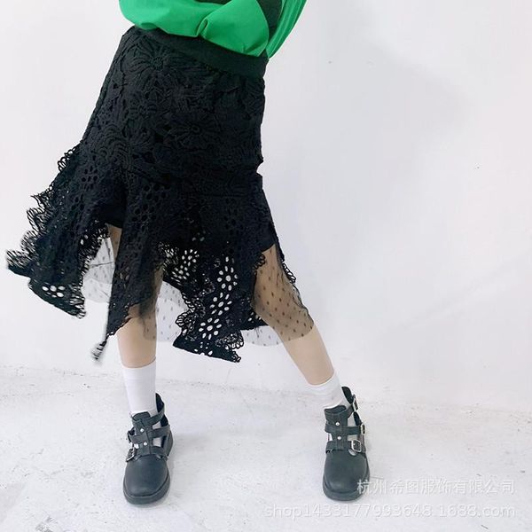 

summer girl skirt lace hollow hole skirts