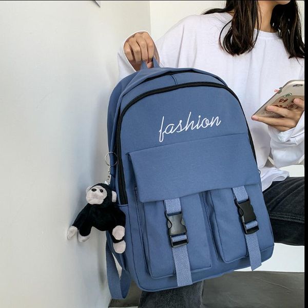 

school bags teenage girl bag for backpacks women book nylon blue student schoolbags fashion 2021 boys backpack