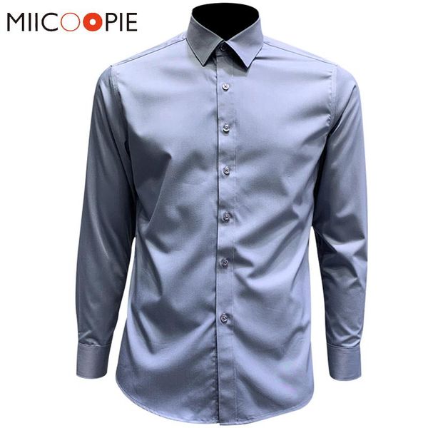 

men's casual shirts business for men 2021 solid color long sleeve formal dress male camisa social masculina plus size 5xl, White;black