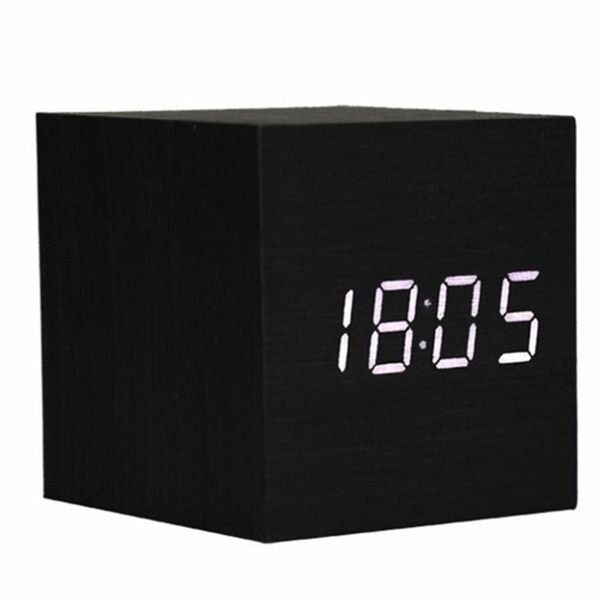 

other clocks & accessories led wooden alarm clock voice control deskretro usb powered digital luminous table decor