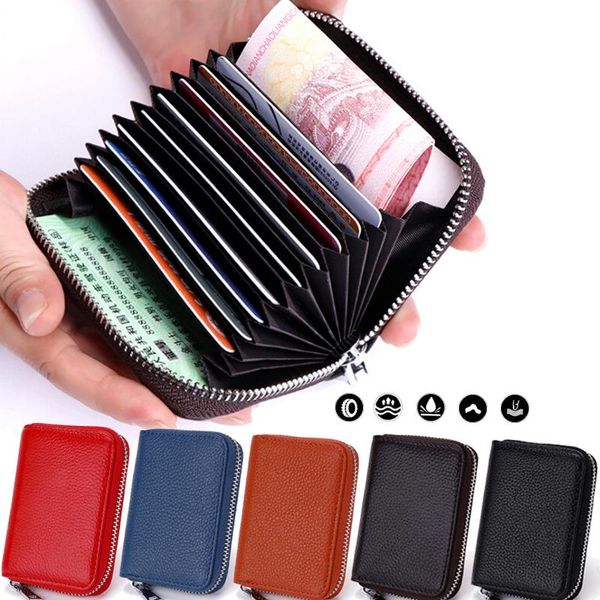 

storage bags genuine leather wallet cute card small purse holder for women