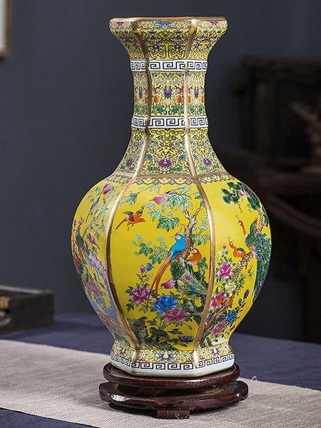 

vases ceramic enamel color chinese style living room decorations flower arrangement hallway antique ornaments porcelain
