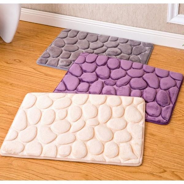 

bath mats zeroomade morden cobblestone non-slip bathroom rug home floor toilet absorbent carpets memory foam