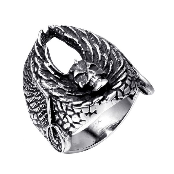 

delicate ring men's ghost pair titanium steel trendy eagle domineering jewelry, Silver