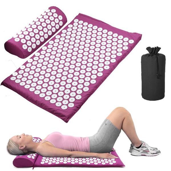 

furakuma massage mat acupressure lotus spike relieve back body pain applicator kuznetsov yoga bag mats