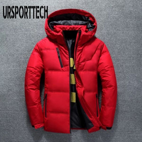 

white duck down men's thick et, high-quality warm famous brand clothing, winter coat, novel, Black