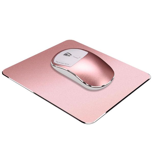 

aluminum alloy charging wireless mouse usb silent metal + pad mice