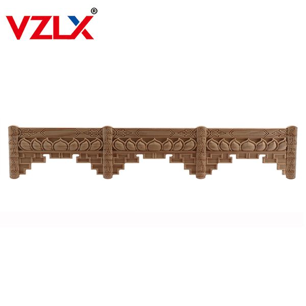 VZLX Holzgeschnitzte Applikation, Holzformteil, Dekoration, Rahmen, Ecke, Onlay, unbemalt, für Möbel, Heimtür, Dekoration, Dekoration, Zubehör, 210318