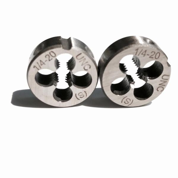 

hand tools 2pcs of 9sicr alloy steel made american standard left 1/4"-20/28tpi lh manual dies for diy threads making