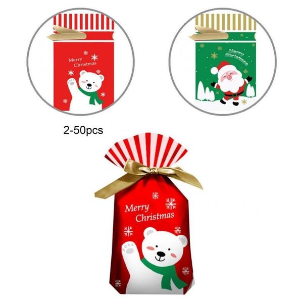 

gift wrap wide application peva snowman candy drawstring packing bag for party