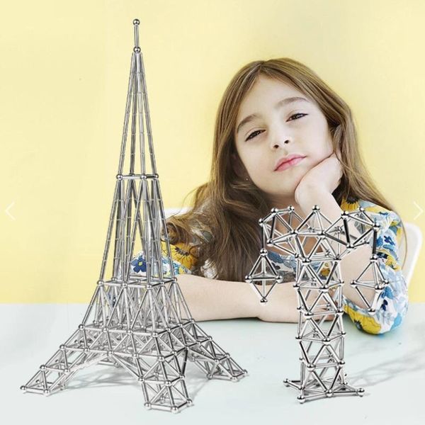 

party decoration 63pcs magnet stick and balls permanent neodymium magnetic bars metal satisfaction extreme pressure relief games