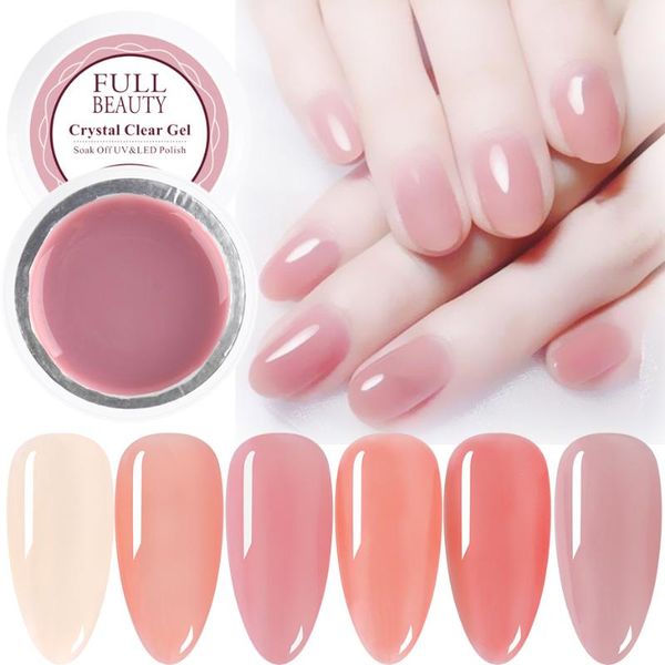 

6ml jelly pink nail polish varnish 12 colors opal nude color matte translucent with uv led gel art manicure lacquer nl1777, Red;pink