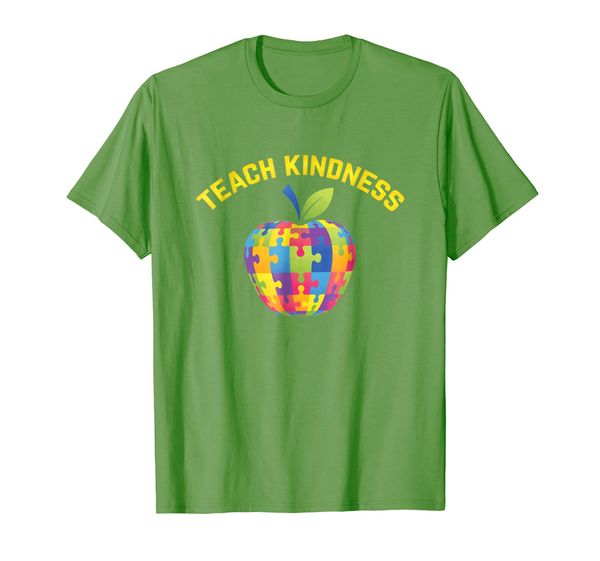 

autism awareness teacher tshirt teach kindness, White;black