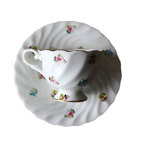 

cups & saucers ceramic creative gold small coffee cup retro vintage cappuccino reusable taza cafe european set eh50wc