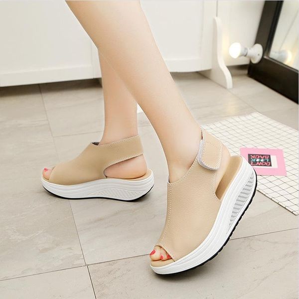 

dress shoes women sandals leather thick platform casual female plus size heels sneakers with shoe mocasines tacones, Black